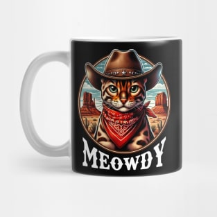 Wild at Heart Trendy Tee for Fans of Bengal Cats Mug
